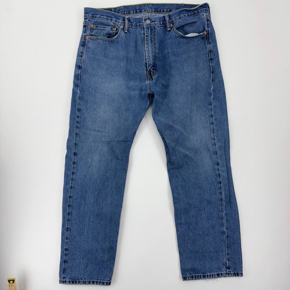 Levis 505‎ Regular Fit Straight Leg Jeans Mens 38x30 Blue Denim Medium Wash
